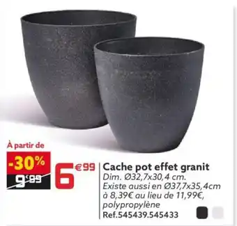 Gifi Cache pot effet granit offre