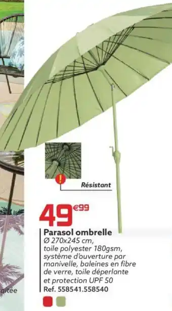 Gifi Parasol ombrelle offre