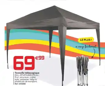 Gifi Tonnelle téléscopique offre