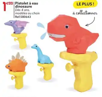 Gifi Pistolet à eau dinosaure offre