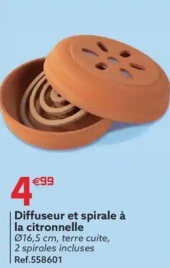 Gifi Diffuseur et spirale à la citronnelle offre