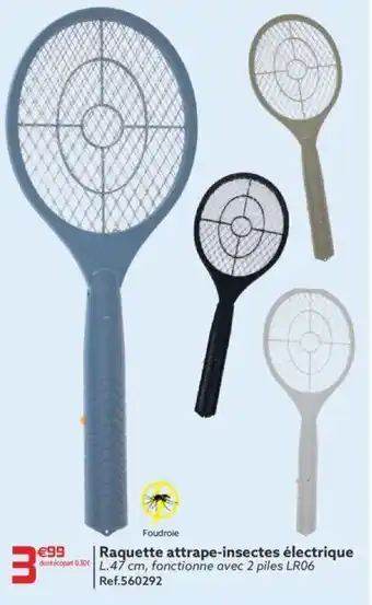 Gifi Raquette attrape-insectes électrique offre