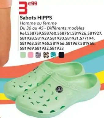 Gifi Sabots HIPPS offre