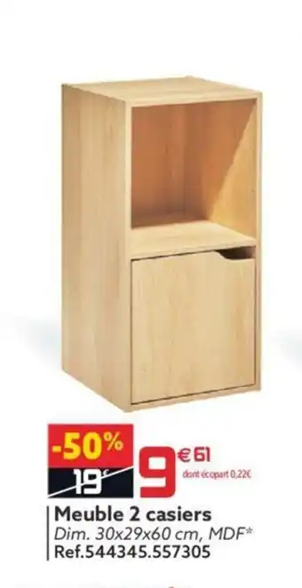 Gifi Meuble 2 casiers offre