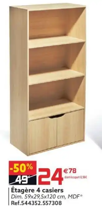 Gifi Étagère 4 casiers offre