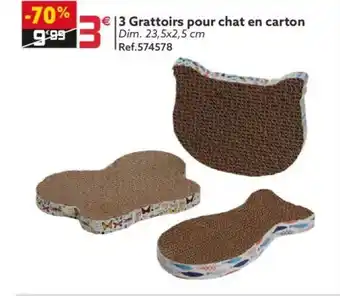 Gifi 3 grattoirs pour chat en carton offre