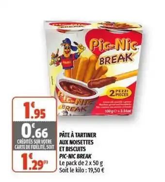 Coccimarket PIC-NIC BREAK pâte à tartiner aux noisettes et biscuits offre