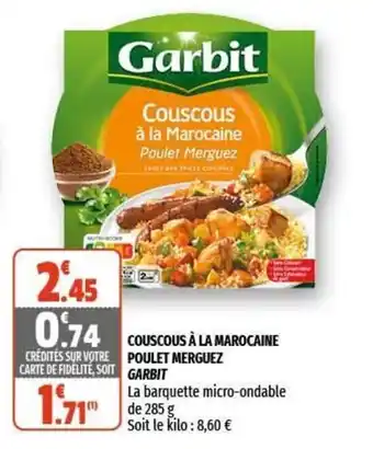 Coccimarket GARBIT couscous à la marocaine poulet merguez offre