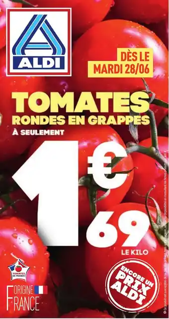 ALDI Tomates rondes en grappes offre