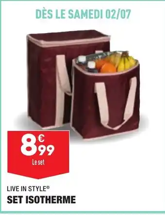 ALDI LIVE IN STYLE set isotherme offre