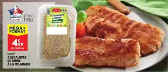 ALDI CORRIL 4 escalopes de dinde à la milanaise offre