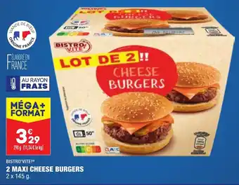ALDI BISTRO'VITE! 2 maxi cheese burgers offre