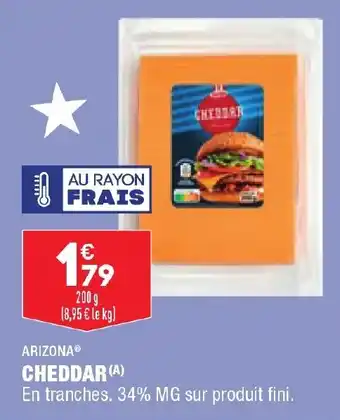 ALDI ARIZONA cheddar offre