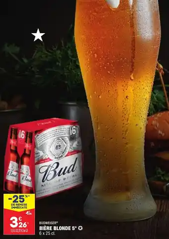 ALDI BUDWEISER bière blonde 5 offre