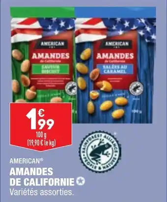ALDI AMERICAN amandes de californie offre