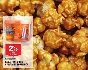 ALDI MOVIES STAR seau pop corn caramel toffee offre