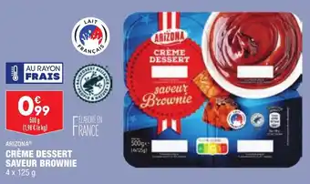 ALDI ARIZONA crème dessert saveur brownie offre