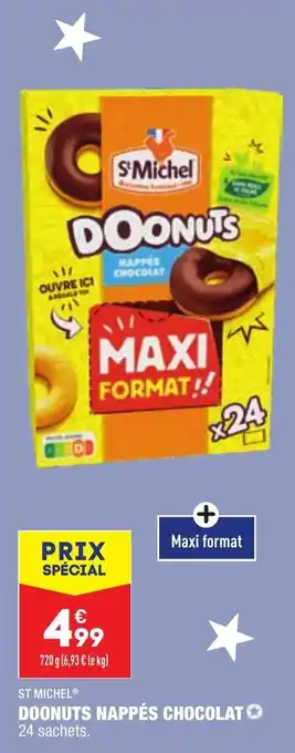 ALDI ST MICHEL doonuts nappés chocolat offre