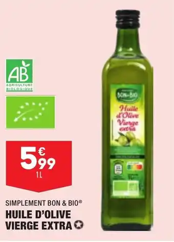 ALDI SIMPLEMENT BON & BIO huile d'olive vierge extra offre