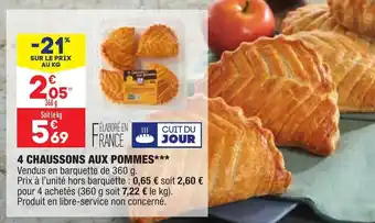 ALDI 4 Chaussons aux pommes offre