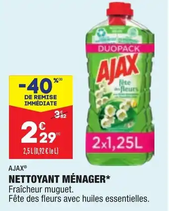 ALDI AJAX nettoyant ménager offre