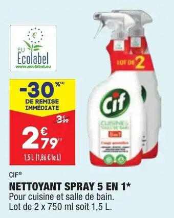 ALDI CIF nettoyant spray 5 en 1 offre