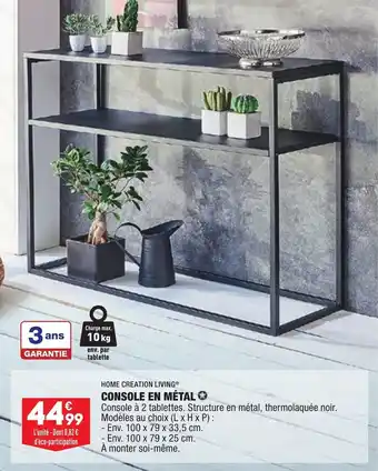 ALDI HOME CREATION LIVING console en mêtal offre