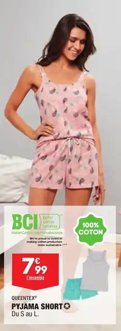 ALDI QUEENTEX pyjama short offre