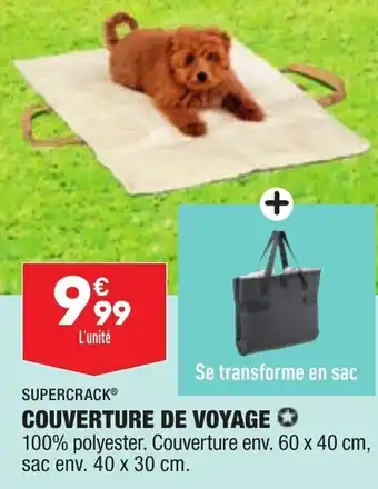 ALDI SUPERCRACK couverture de voyage offre