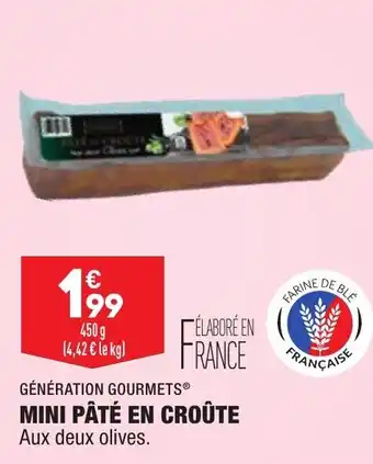 ALDI GÉNÉRATION GOURMETS mini pâté en croûte offre