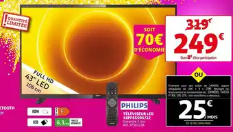 Auchan Philips téléviseur led 43pfs5505/12 offre