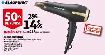Auchan Blaupunkt sèche cheveux offre