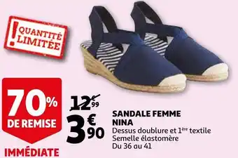 Auchan Sandale femme nina offre