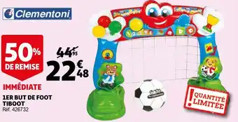 Auchan Clementoni 1er but de foot tiboot offre