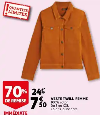 Veste twill femme