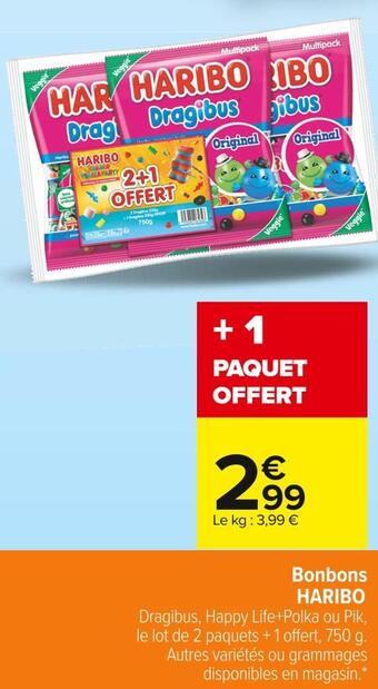 Carrefour Market Haribo bonbons offre