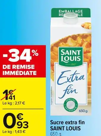 Carrefour Market Saint louis sucre extra fin offre