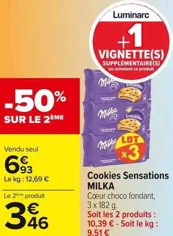 Carrefour Market Milka cookies sensations offre