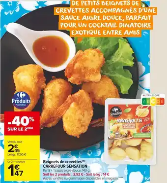Carrefour Market Carrefour sensation beignets de crevettes offre