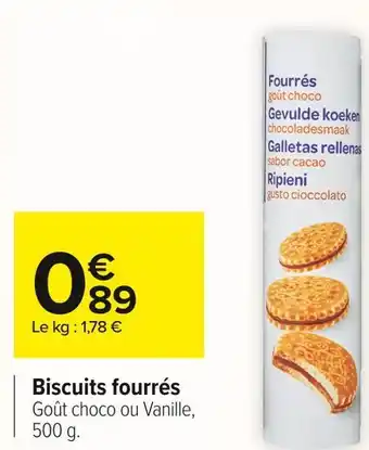 Carrefour Market Carrefour biscuits fourrés offre