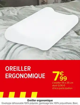 Carrefour Market Oreiller ergonomique offre