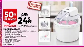 Auchan Machine a glace offre