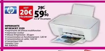Auchan Imprimante hp deskjet 2320 offre