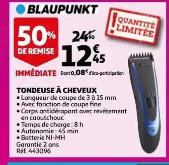 Auchan Tondeuse a cheveux offre