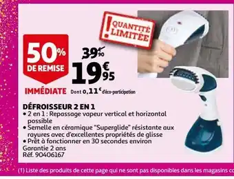 Auchan Defroisseur 2 en 1 offre