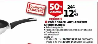 Auchan Poêle anti-adhesive arthur martin offre
