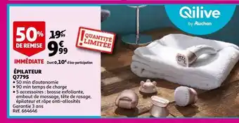 Auchan Epilateur q7795 offre