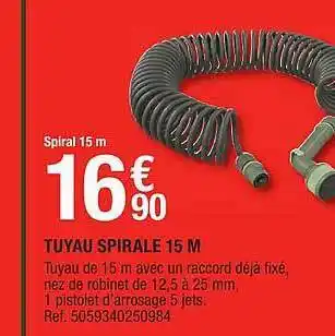 Brico Dépôt Tuyau Spirale 15 M offre