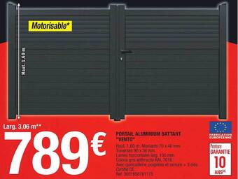 Brico Dépôt Portail Aluminium Battant offre
