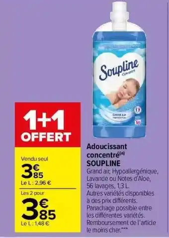 Carrefour Market Adoucissant Concentré Soupline offre
